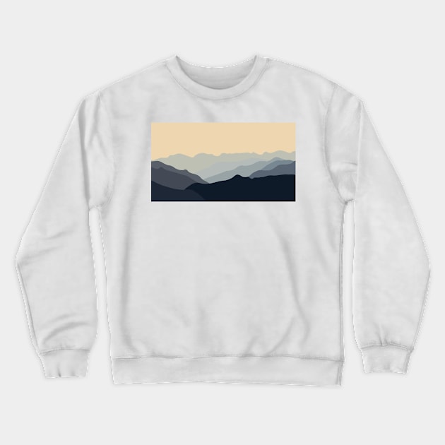 Gray Mountains Crewneck Sweatshirt by TheLouisa